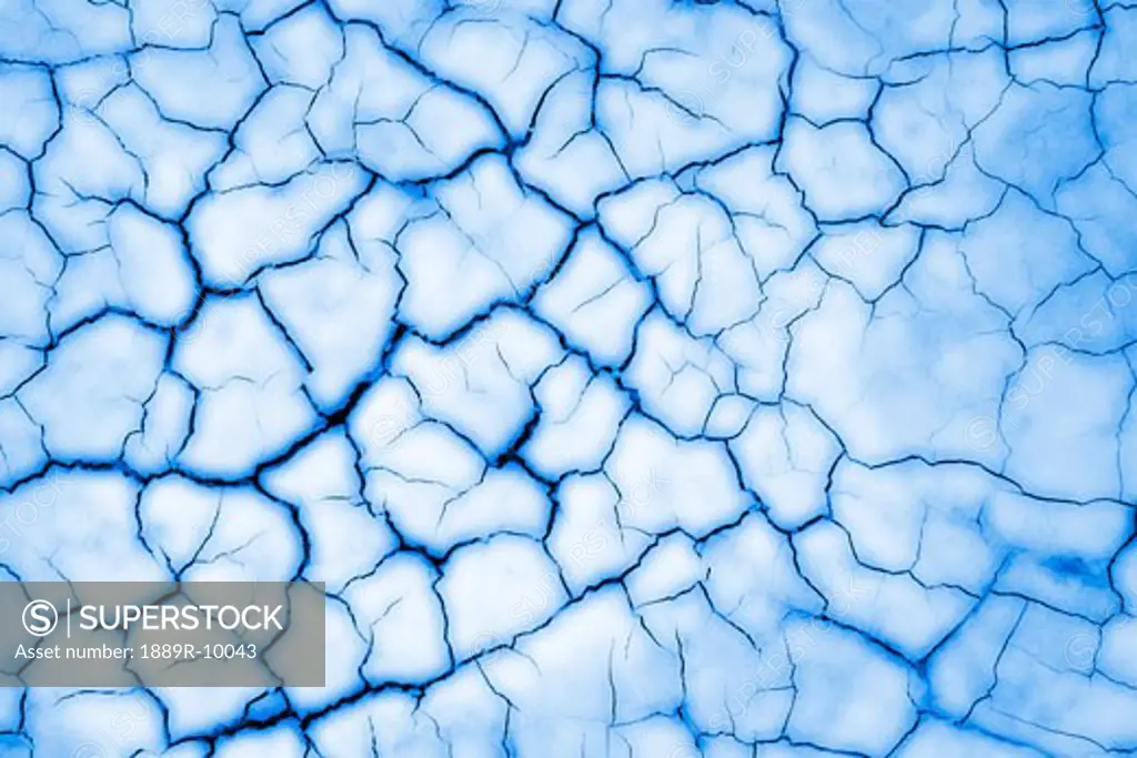 Dry ground colorized blue