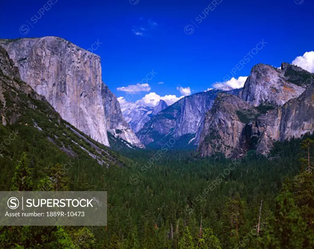 Yosemite Valley, with El Capitan, left, Yosemite National Park