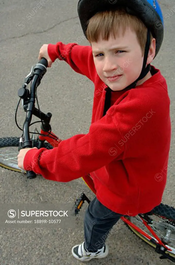 Young boy on bike