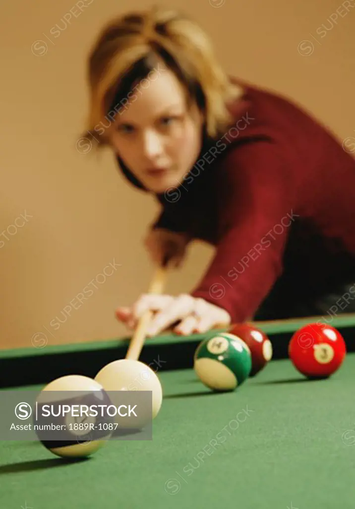 Playing a game of pool