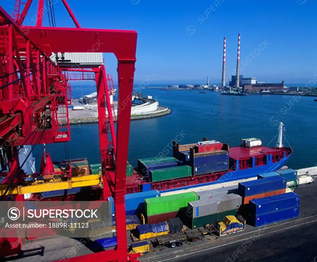Dublin, Co Dublin, Ireland; Container dock