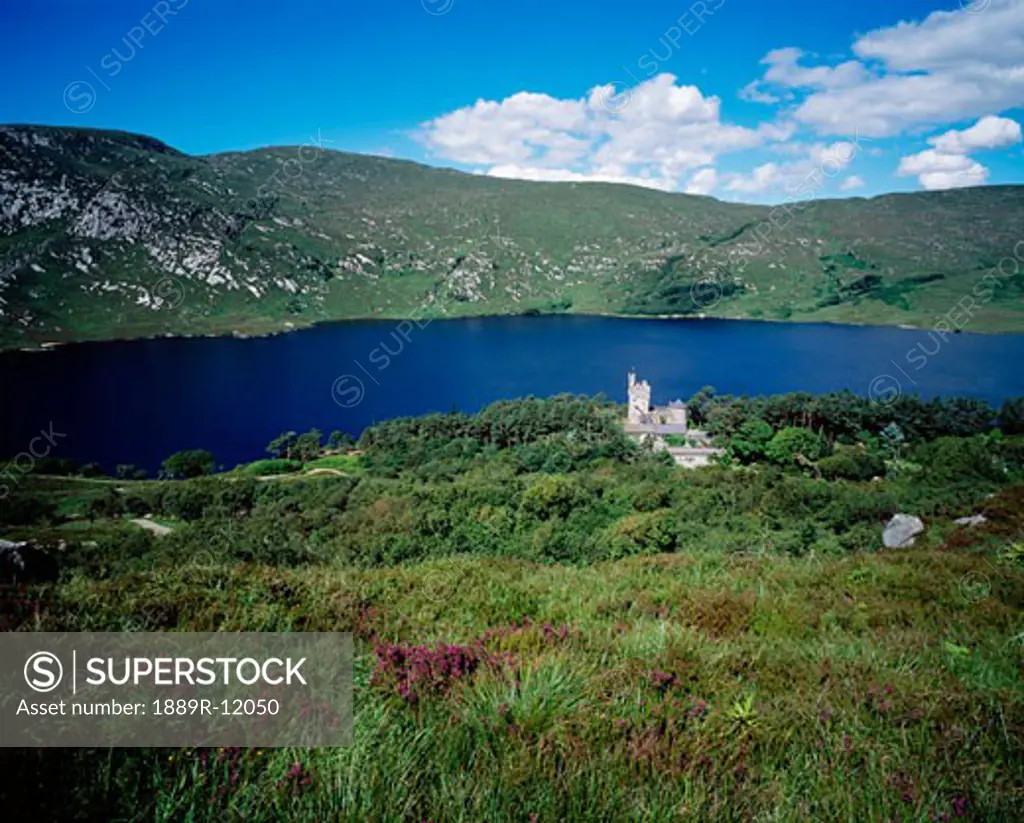 Glenveagh castle and Lough Veagh, Co Donegal, Ireland