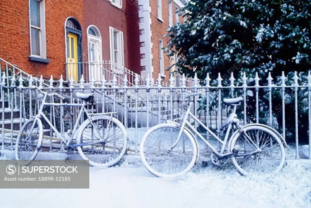 Dublin City in winter