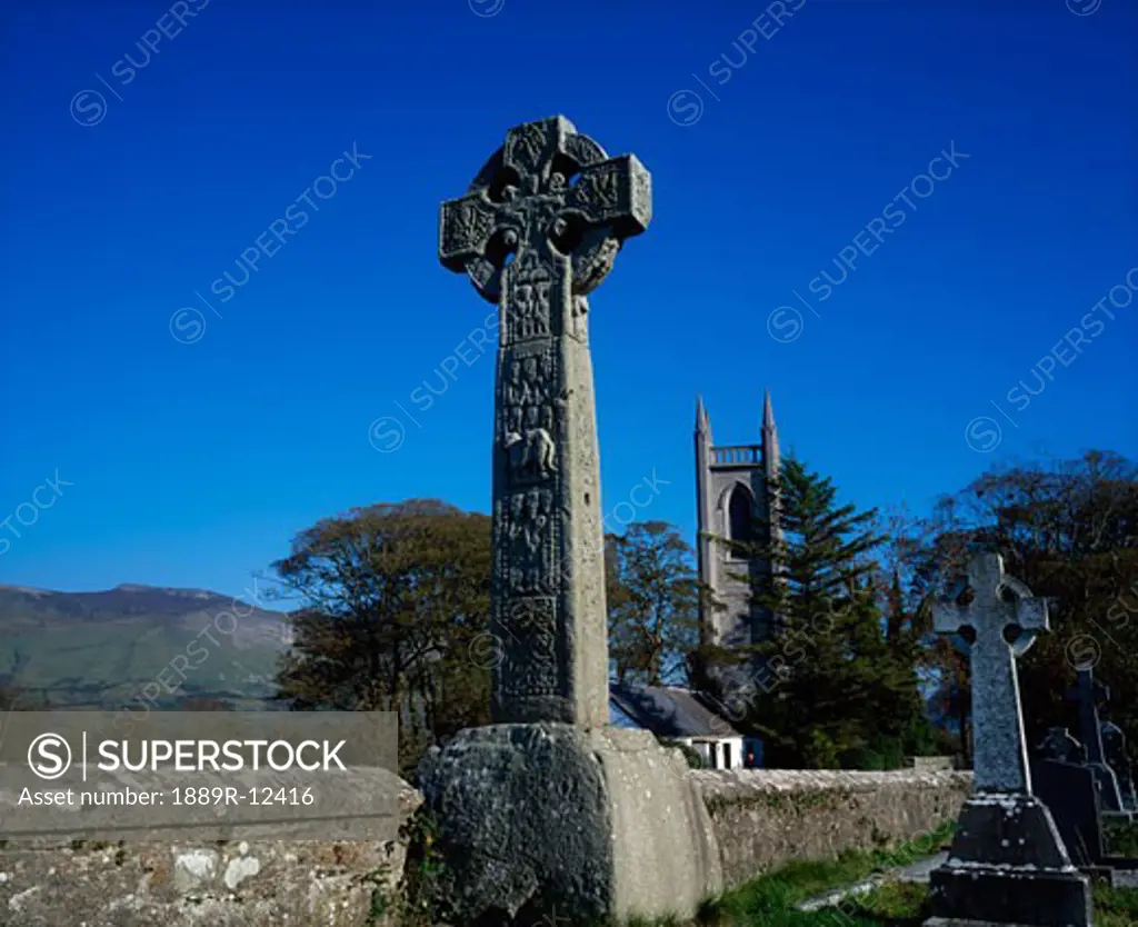 High Cross and Drumcliffe Church, Co Sligo, Ireland