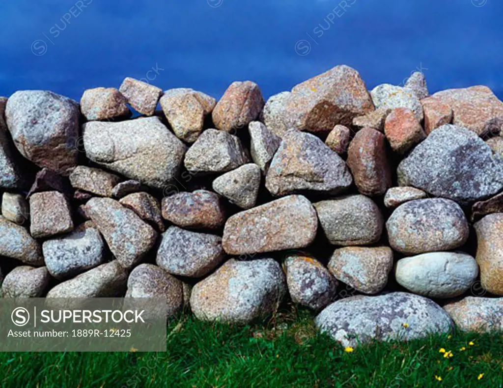 Traditional stone wall, Connemara, Co Galway, Ireland