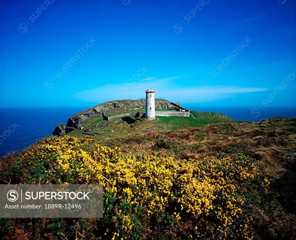 Abandoned lighthouse, Wicklow Head, Co Wicklow, Ireland