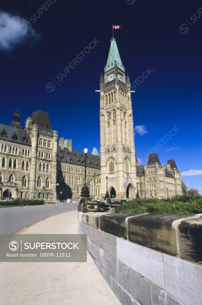 Peace tower and Canadian parliament building, Ottawa, Ontario, Canada