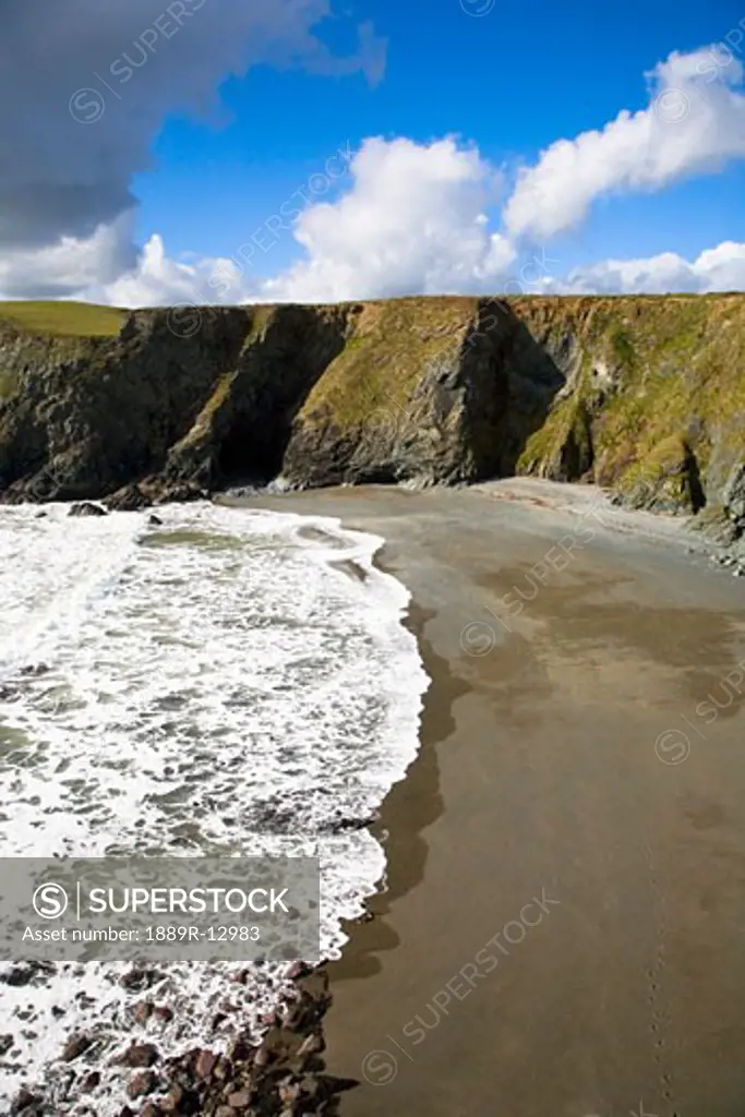 Bunmahon, Copper Coast, County Waterford, Ireland; Seashore with cliffs  