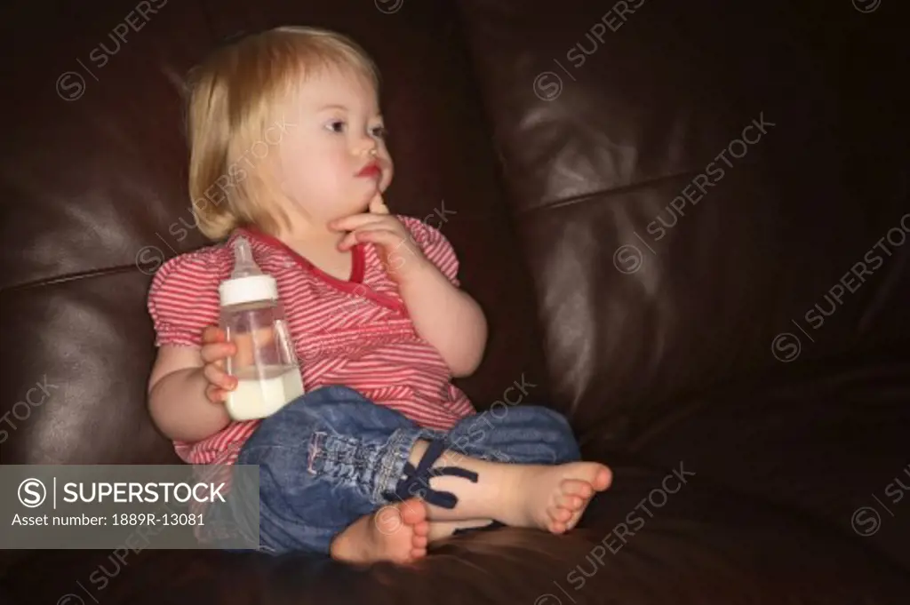 Girl with a bottle