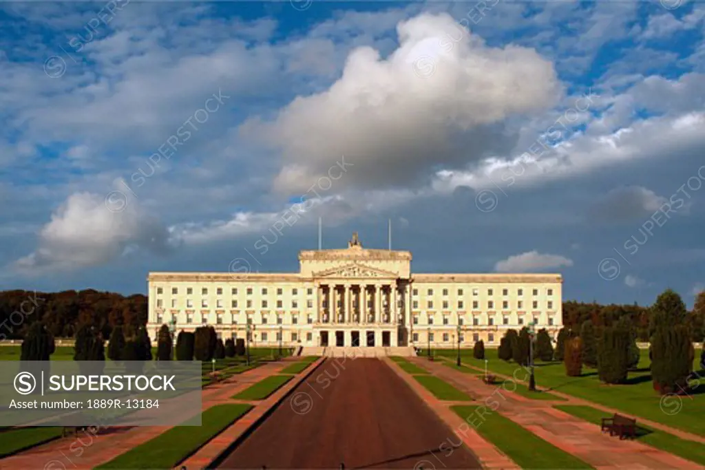 Stormont castle in Belfast, Northern Ireland