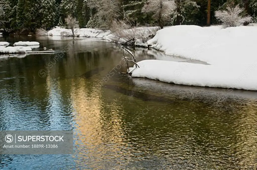 River in winter, Yosemite National Park, USA