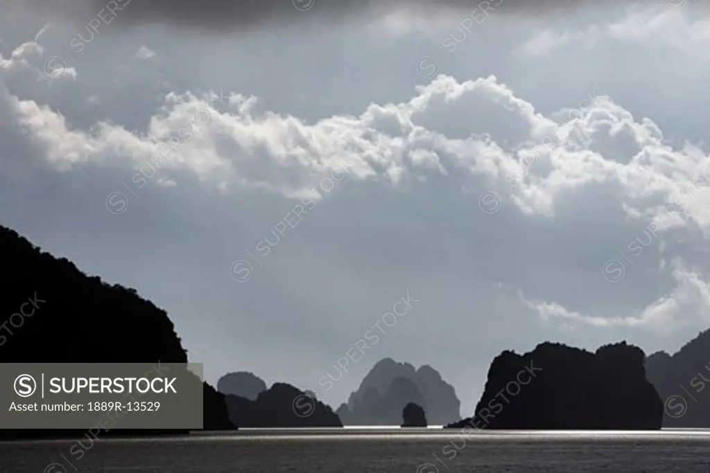 Halong Bay islands in the Gulf of Tonkin, Vietnam