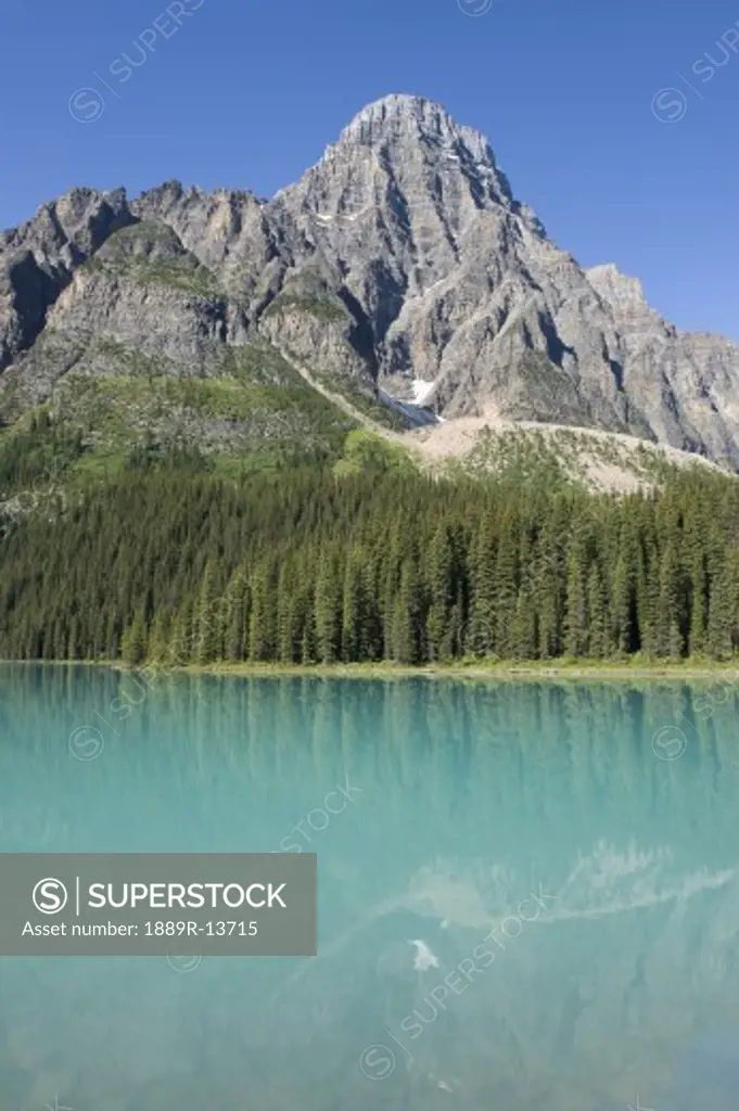 Mount Chephren, Chephren Lake, Banff National Park, Banff, Alberta, Canada