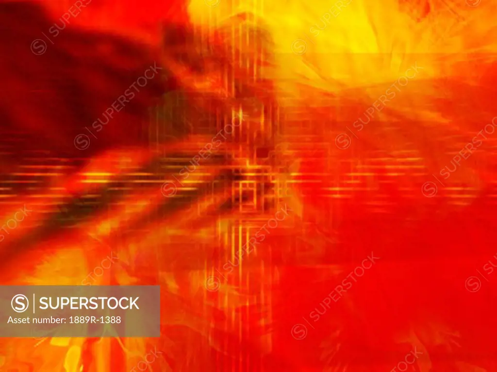 A yellow and red background