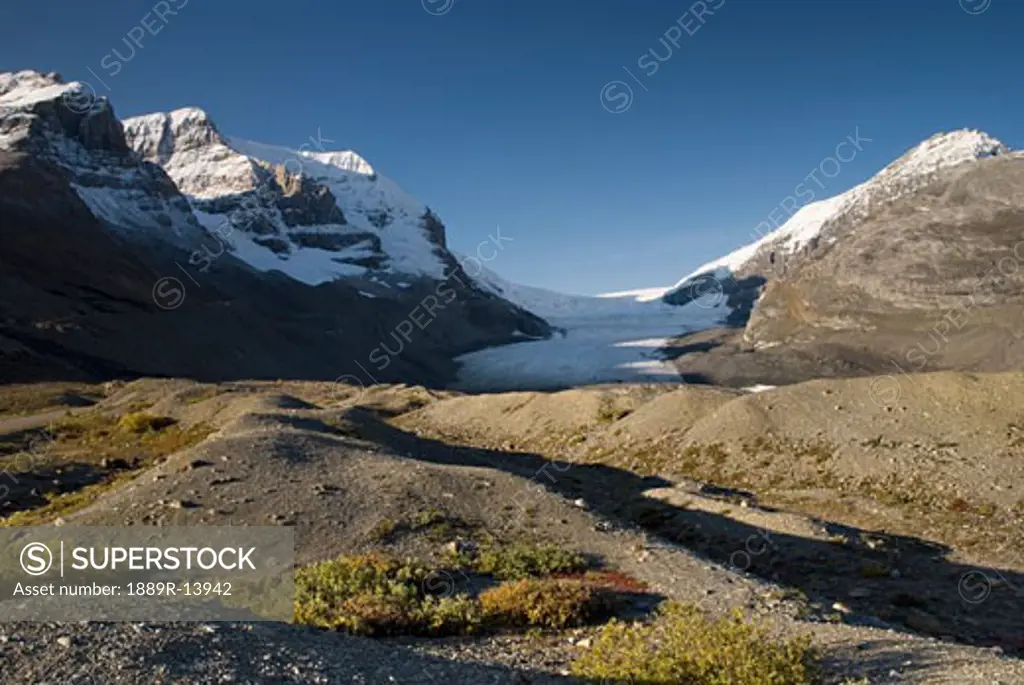 Columbia Icefield, Mount Athabasca, Mount Andromeda, Jasper National Park, Alberta, Canada  