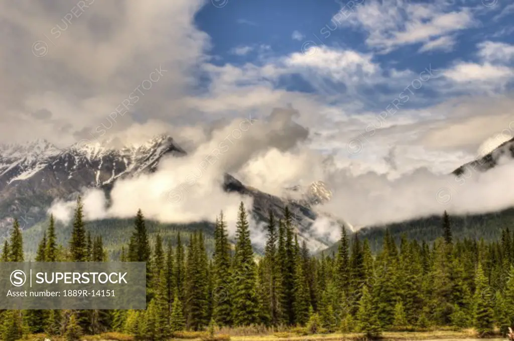 Clouds in the mountains, Banff National Park, Alberta, Canada