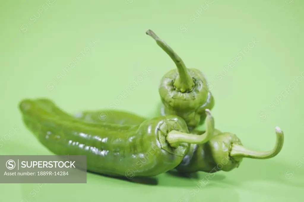 Three green chilis  