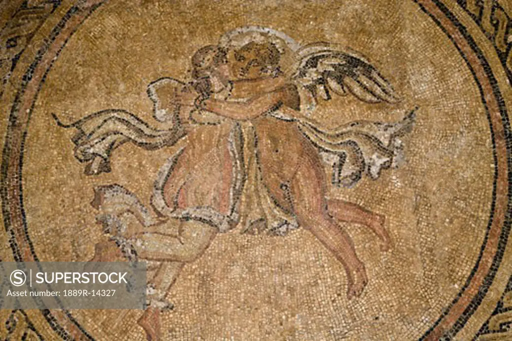 Cordoba, Spain; mosaic of Eros and Psyche in El Alcazar  