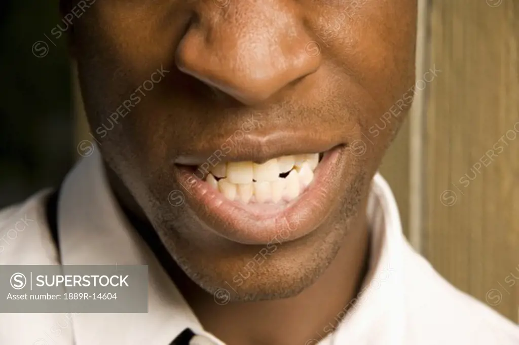 Man showing teeth
