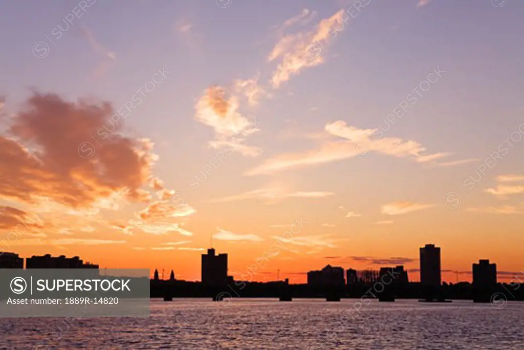 Charles River, Cambridge Skyline, Boston, Massachusetts, USA  