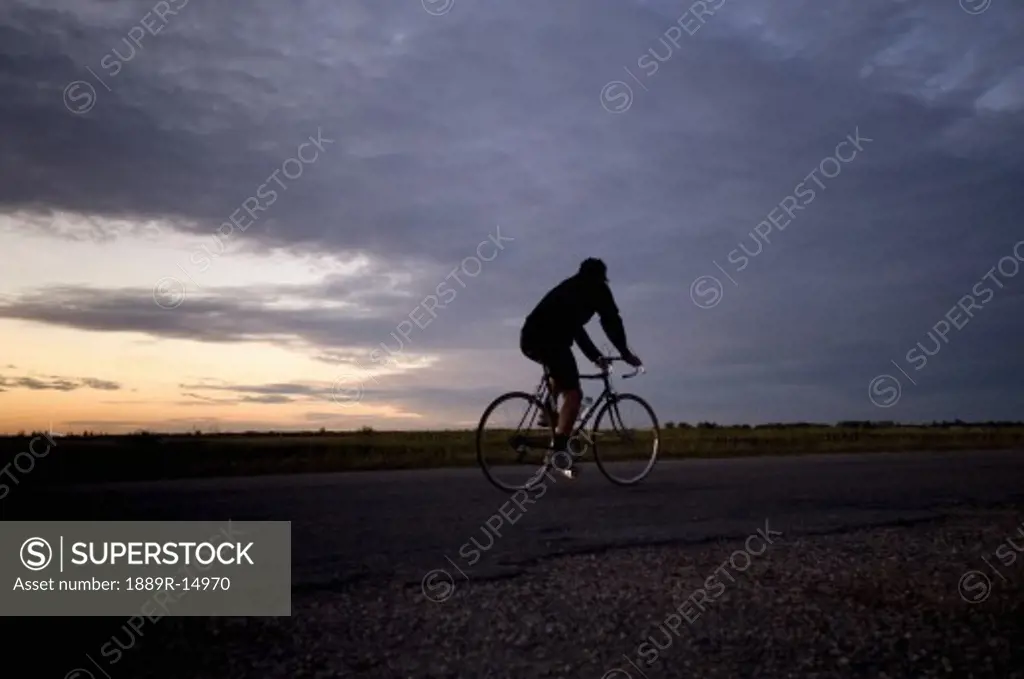 Person biking