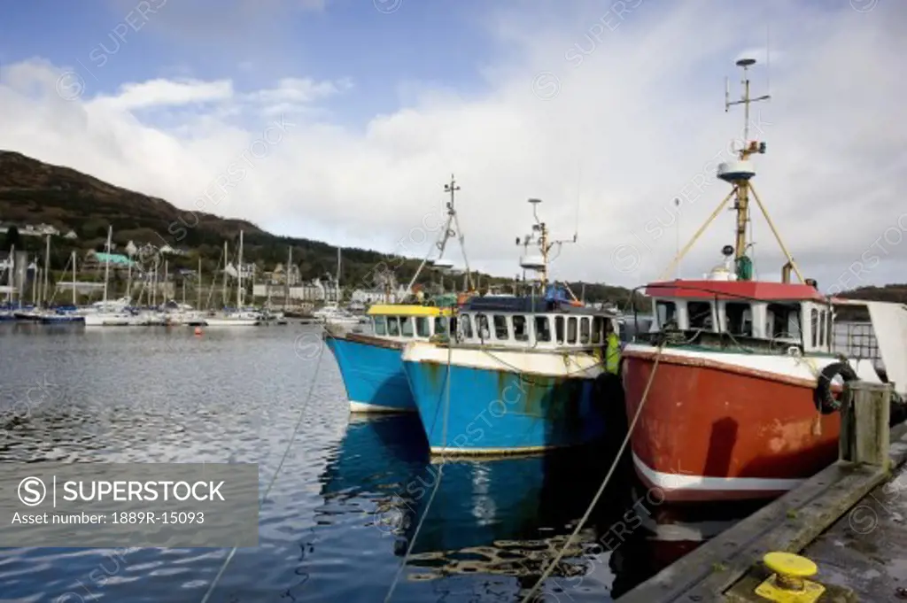 Tarbert, Scotland; Boats in the harbor