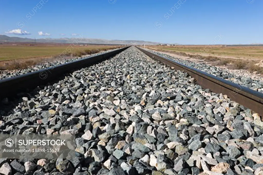 La Calahorra, Granada Province, Spain; Railroad tracks