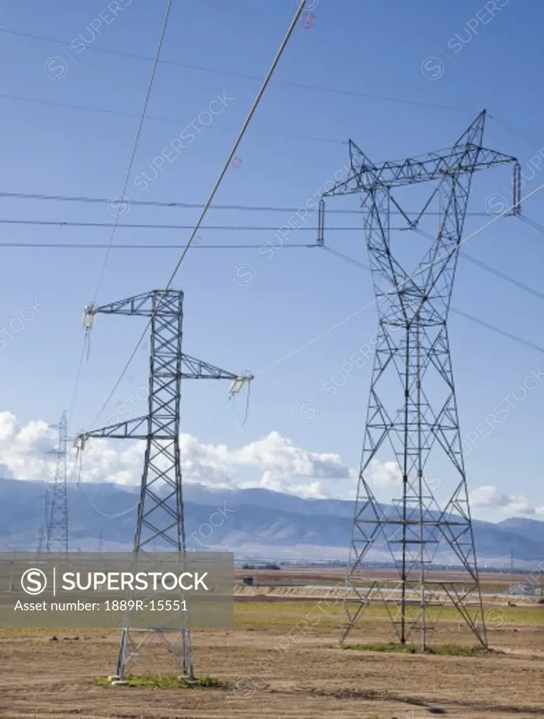 La Calahorra, Granada, Spain; Electricity pylons and power lines