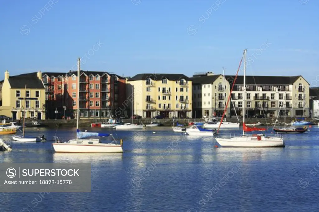Dungarvan, Co Waterford, Ireland; Boats in the harbour