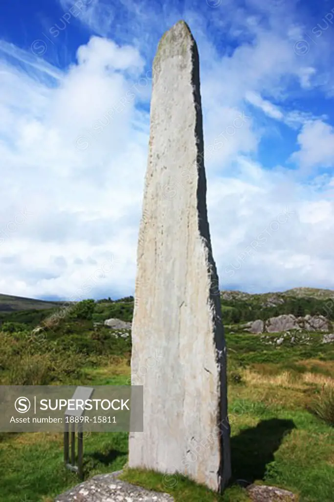 Eyeries, Co Cork, Ireland; Stone inscribed with ancient Ogham inscription