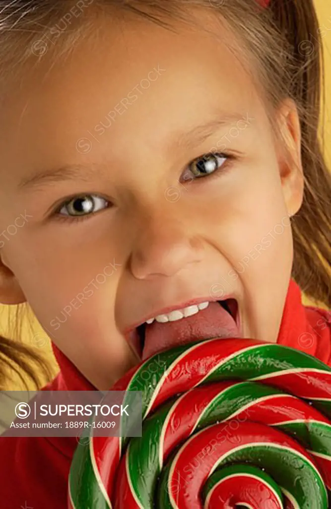 Child with a lollipop