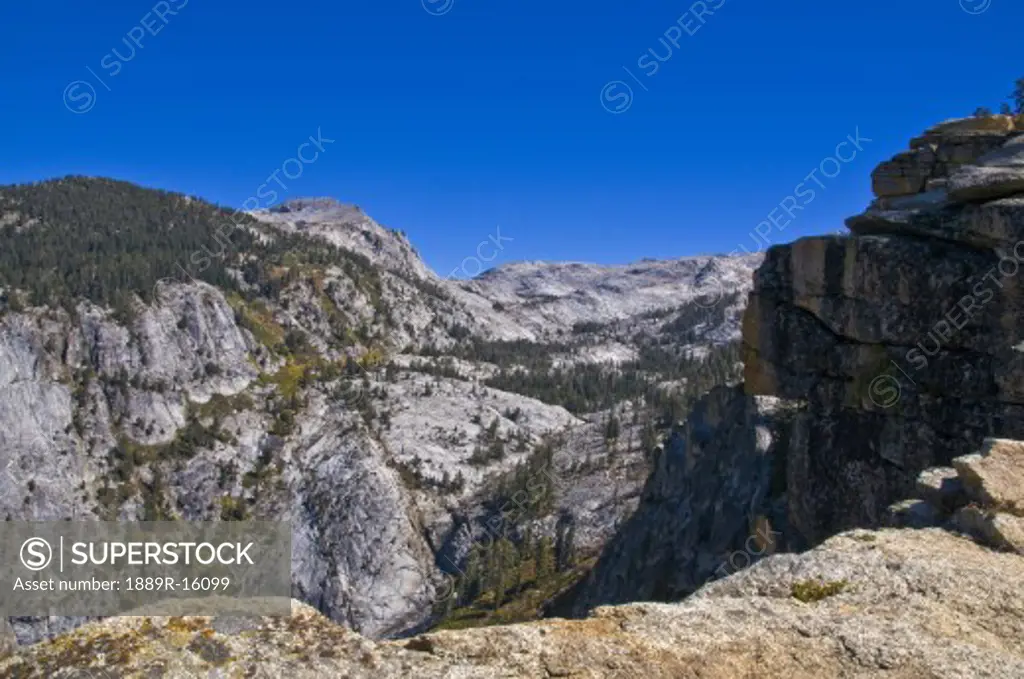 A mountain scene in the backcountry of Sequoia National Park, California, USA  