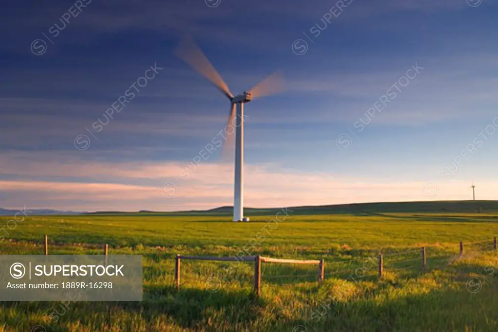 Wind turbine Southern Alberta Canada