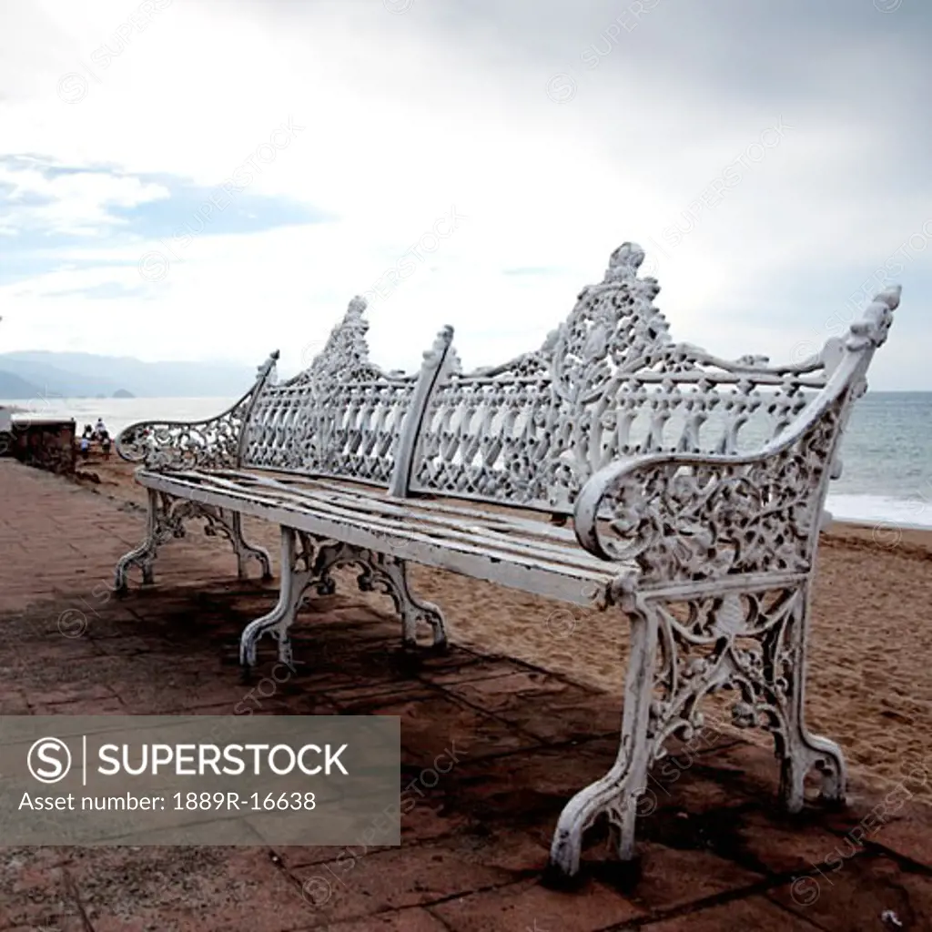 Puerto Vallarta, Mexico; Ornate bench  