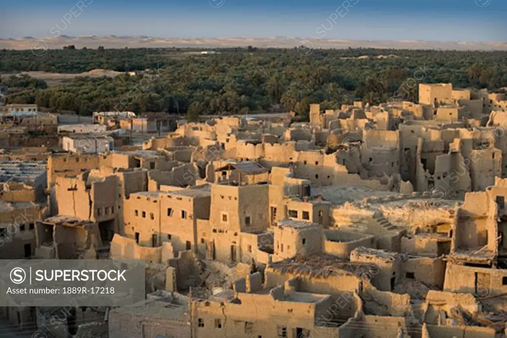 Siwa Oasis, Egypt; The 13th century mud-brick fortress of Shali