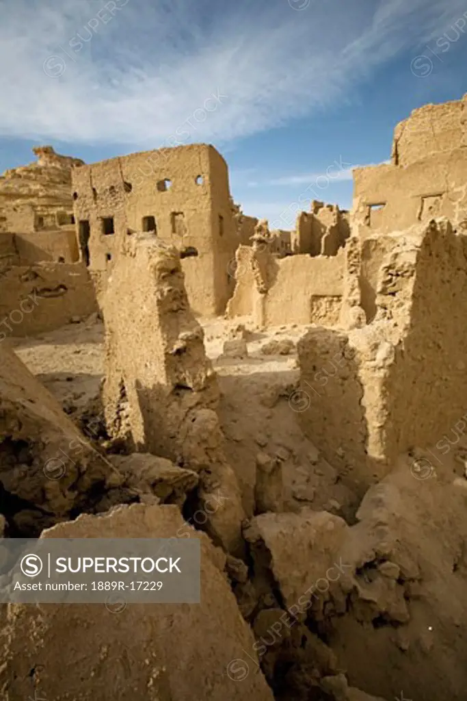 Siwa Oasis, Egypt; The 13th century mud-brick fortress of Shali