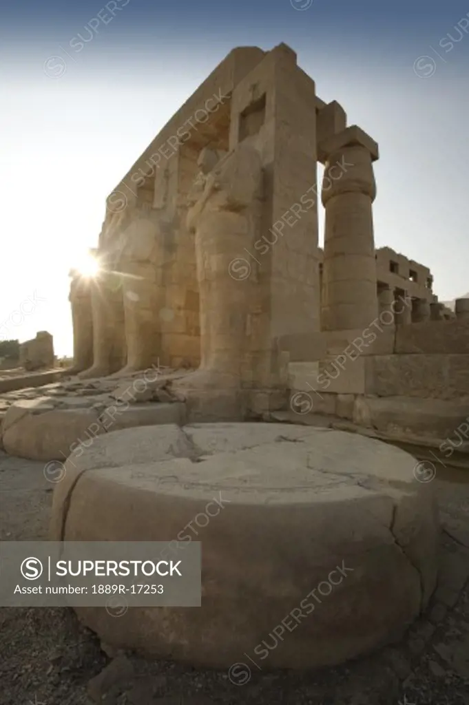 The Ramesseum, Luxor, Egypt; ancient temple of Pharaoh Ramesses II