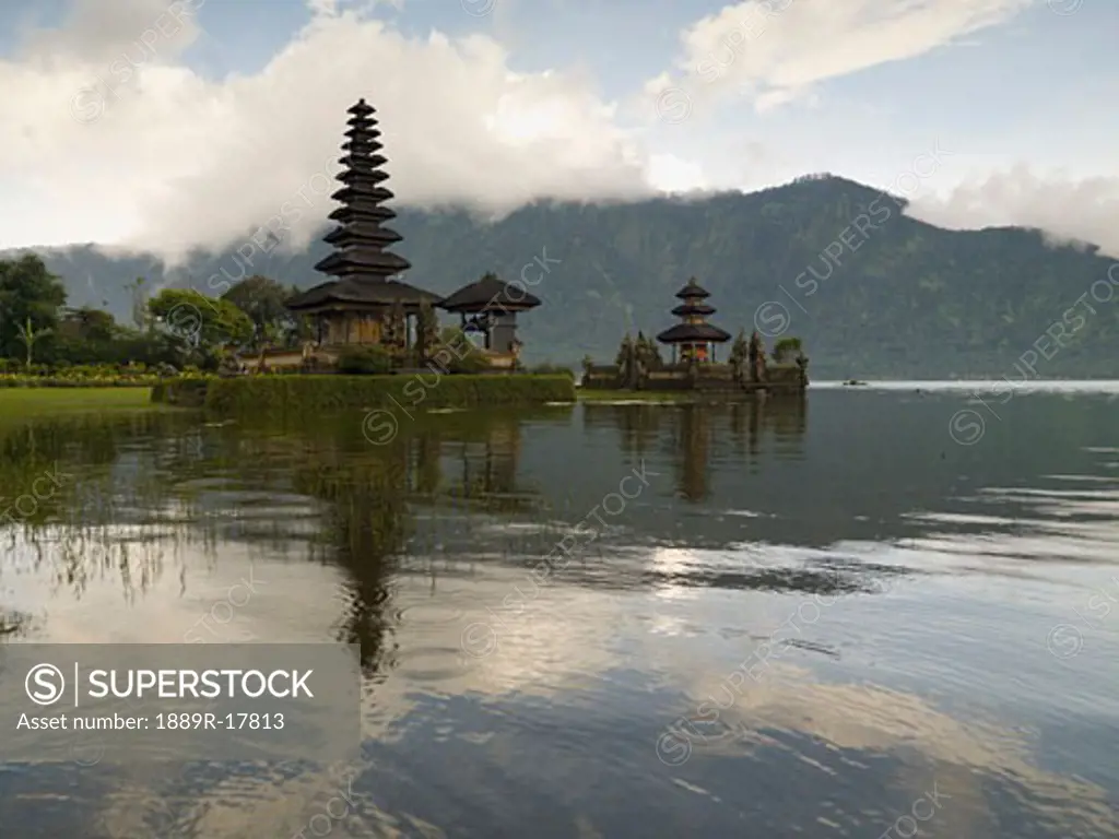 Ulun Danu Bratan Temple, Bali, Indonesia; Waterfront temple