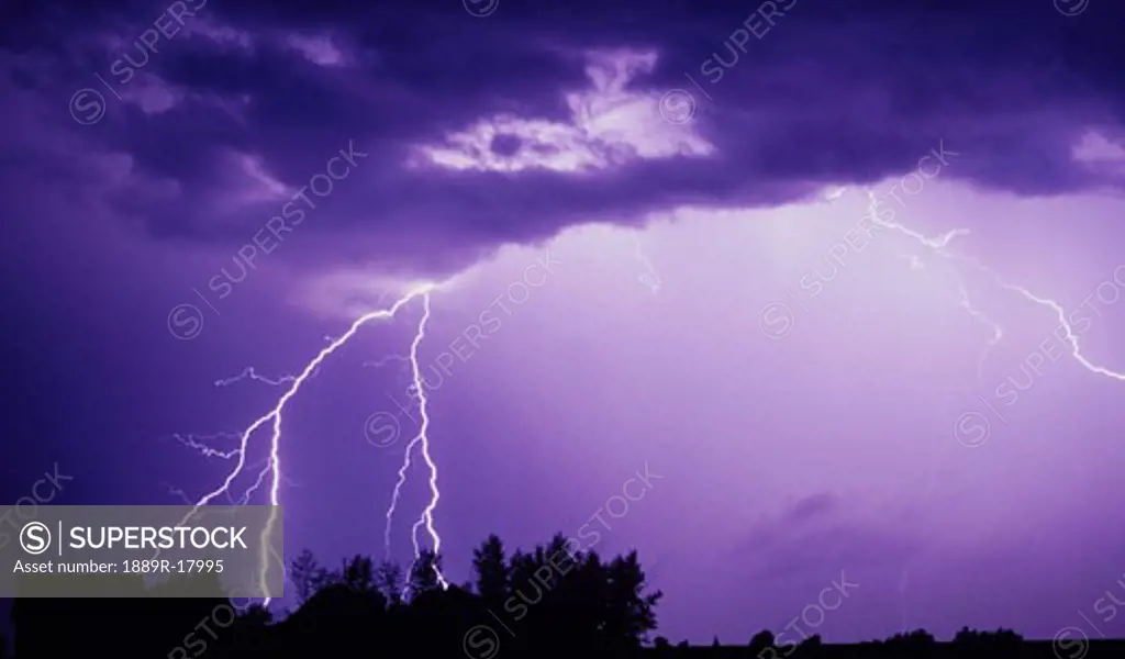 Lightning and thunderclouds