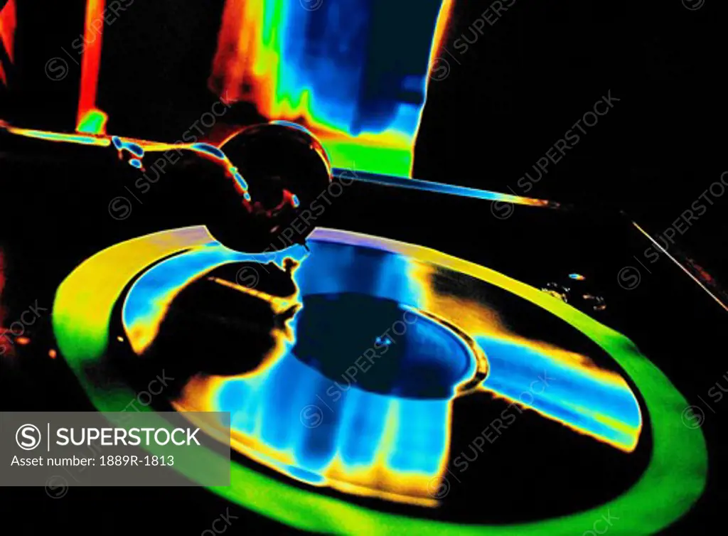 A colorful record player