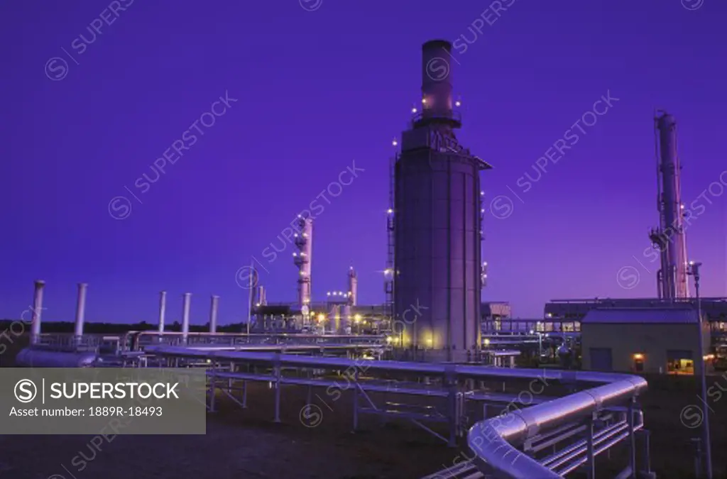 Refinery at twilight
