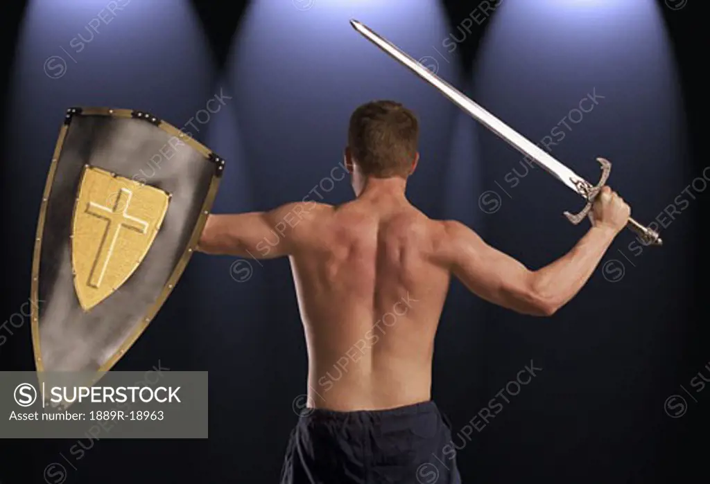 Man with sword and shield