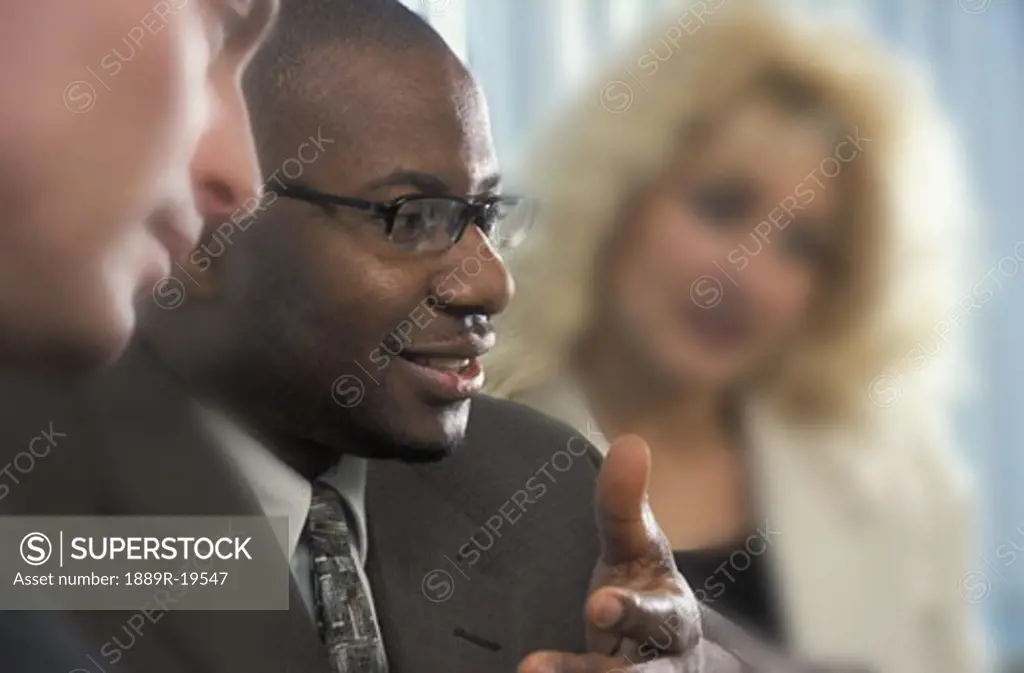 Man in a meeting