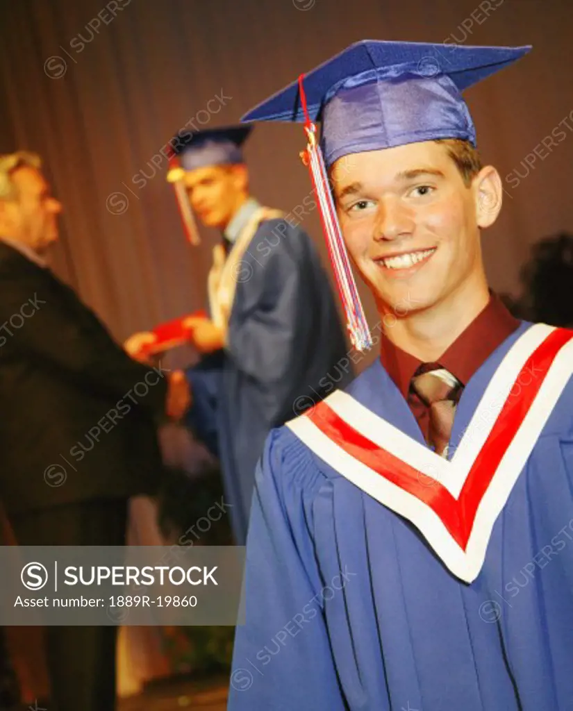 Graduate at ceremony