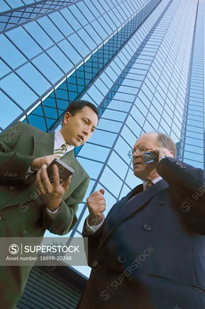 Businessmen concentrate