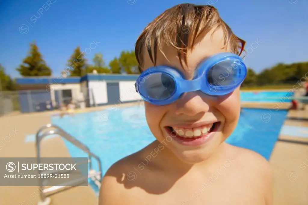 Child with goggles