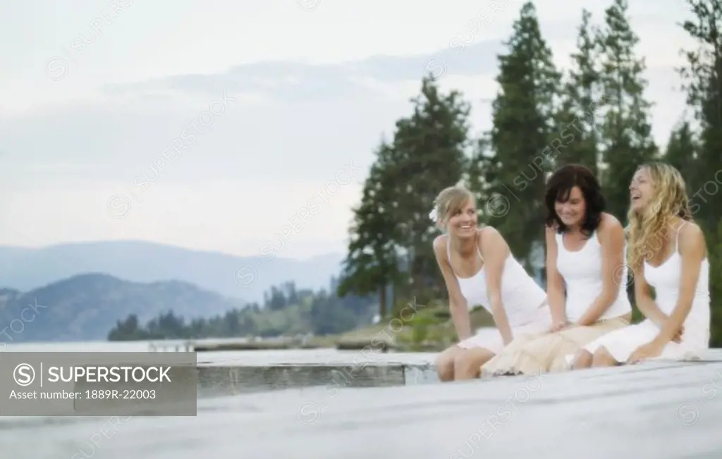 Three women enjoy a laugh