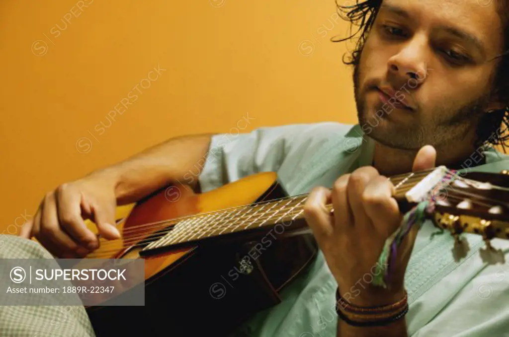 Man with his guitar
