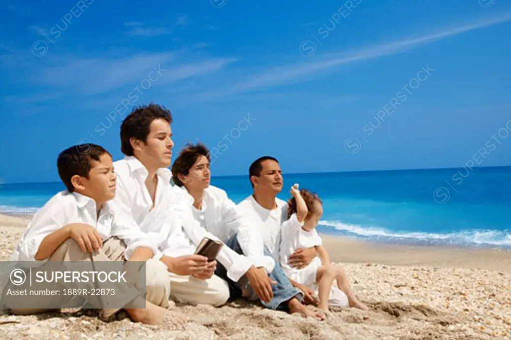 Praying on the beach