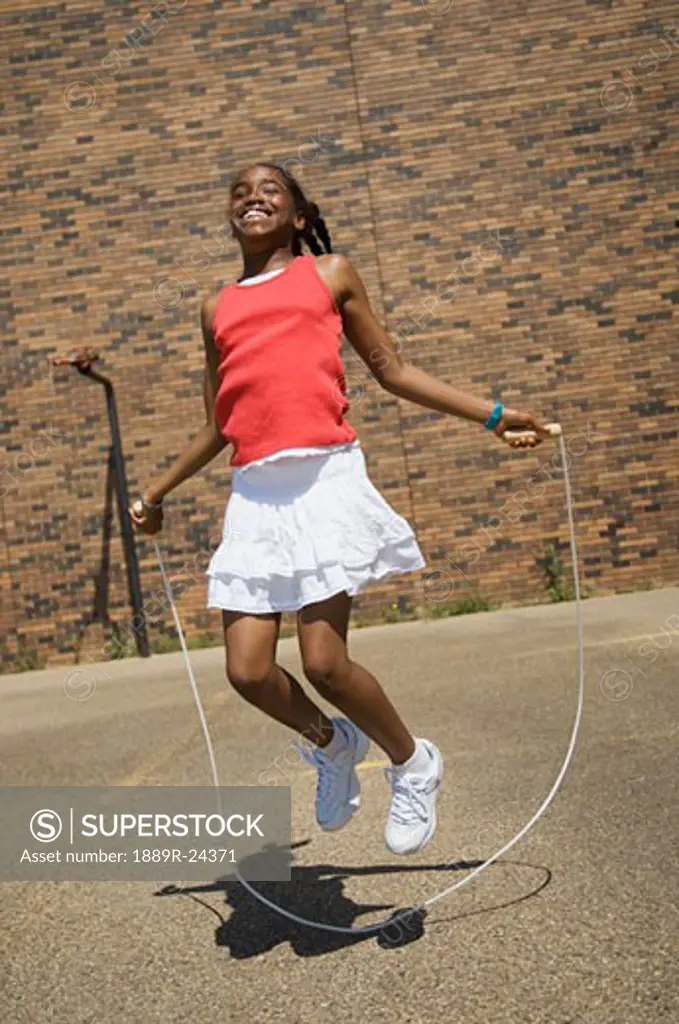 Child jumping rope